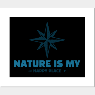 Nature is my Happy Place Camping Posters and Art